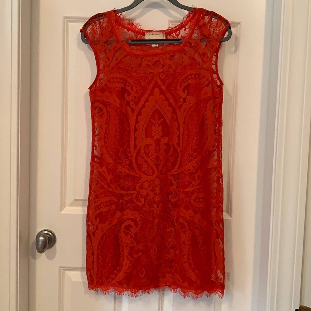 Nicole Miller lace shift dress